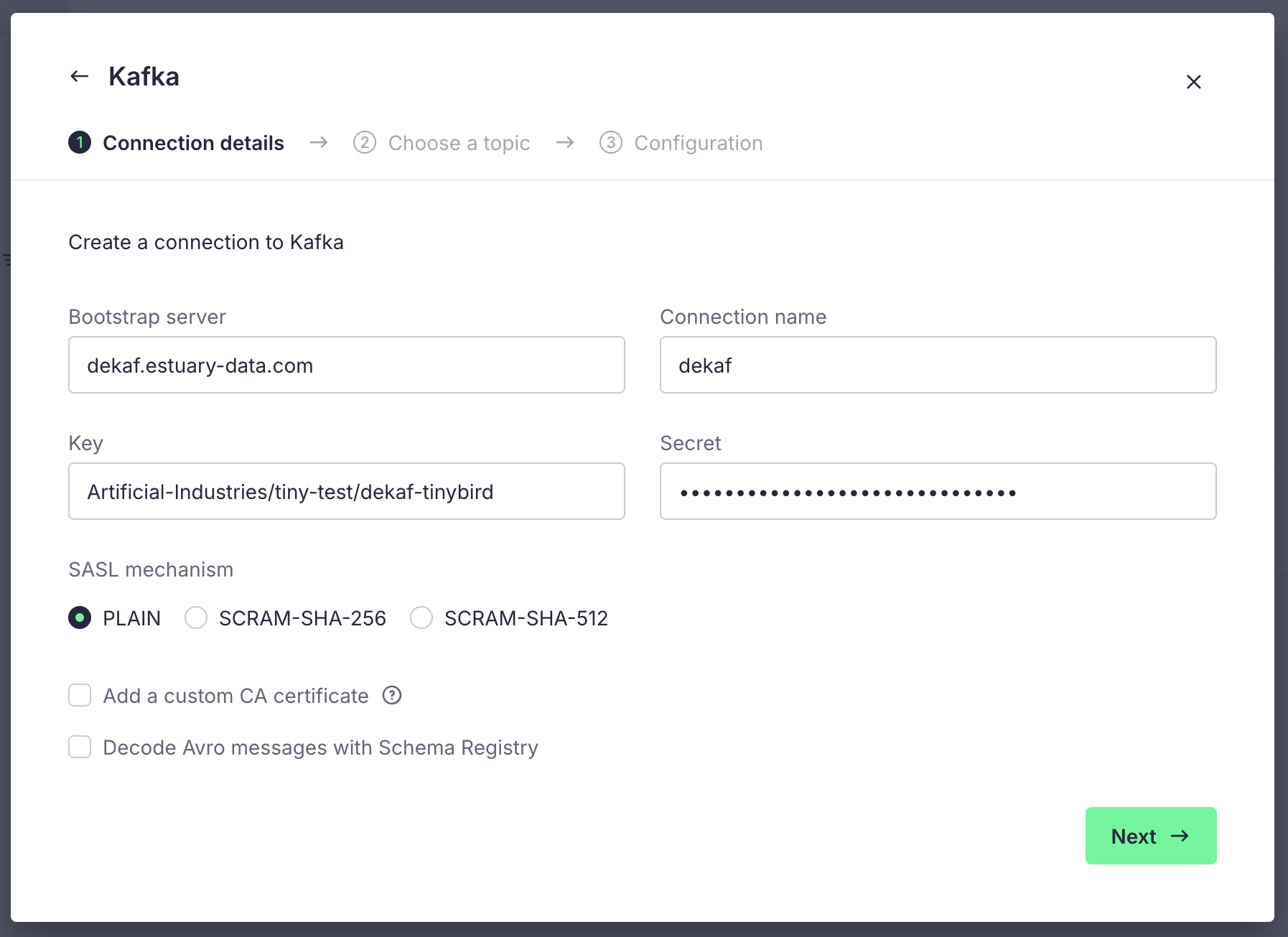 Configure Estuary Flow Data Source