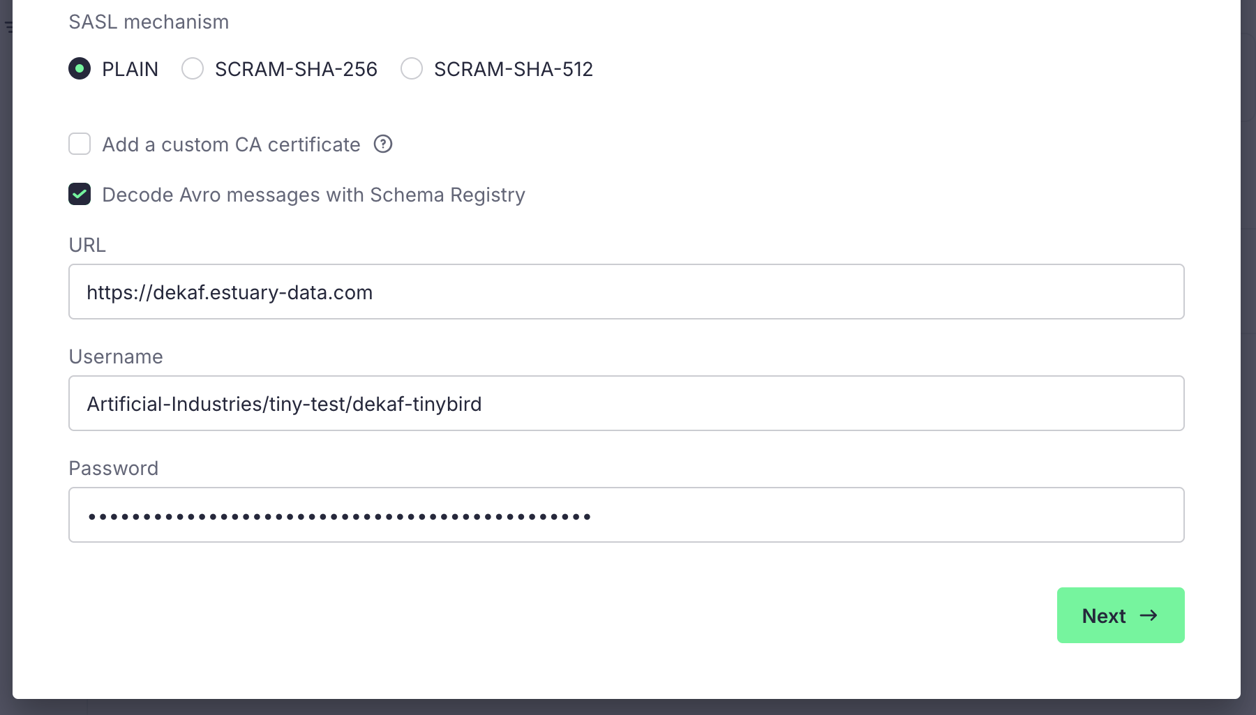 Configure Estuary Flow Schema Registry