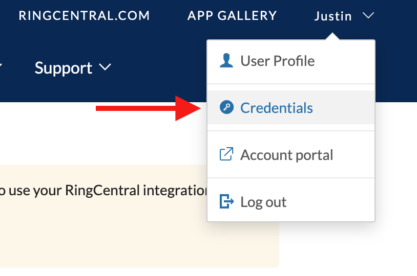 My Credentials page with Create JWT button
